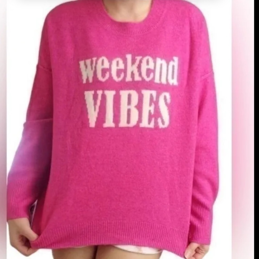 Vince Camuto weekend Vibes Sweater, Pink, Small
